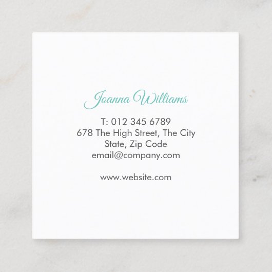 バラガーランドフローラスクエアビジネスカード スクエア名刺 (裏面)