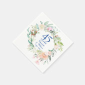 バラガーランドフローラ45結婚th 65th Anniversary スタンダードカクテルナプキン (角)