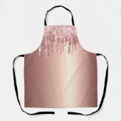 バラガーリーゴールドフォイルピンクグリッタードリップ エプロン (正面)