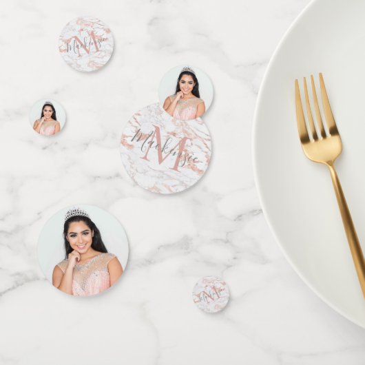 バラガーリーゴールドフォイルマーブルモノグラム コンフェッティ (グループ)