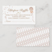 バラガーリー金ゴールドおむつラッフルベビーシャワーゲーム エンクロージャーカード (正面/裏面)