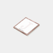 バラガーリー金ゴールドグラムスパークルスモールモノグラム名 ポストイット (アングル)