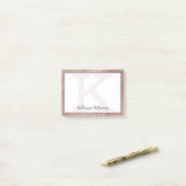 バラガーリー金ゴールドグラムダイヤモンドスパークルモノグラム名 ポストイット (デスク上)