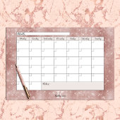 バラガーリー金ゴールドグラムモノグラムネームデスクカレンダー ペーパーパッド