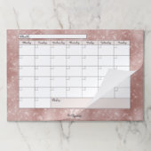 バラガーリー金ゴールドグラムモノグラムネームデスクカレンダー ペーパーパッド (折り畳み)