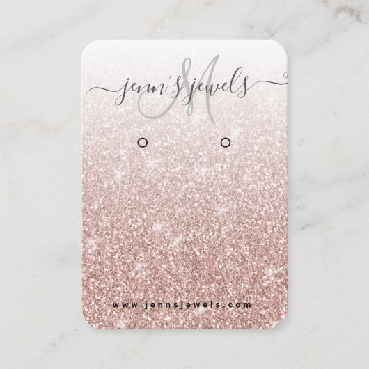 バラガーリー金ゴールドグリッタージュエリーイヤリング表示 名刺 (正面)