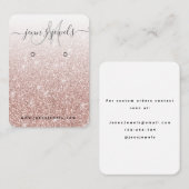 バラガーリー金ゴールドグリッタージュエリーイヤリング表示 名刺 (正面/裏面)