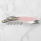 バラガーリー金ゴールドグリッタースパークルブラックゼブラプリント ソムリエナイフ (裏面)