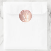 バラガーリー金ゴールドグリッタードリップフォイルモノグラム ラウンドシール (バッグ)