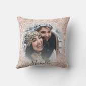 バラガーリー金ゴールドグリッター写真テンプレートスローピロ クッション (裏面)