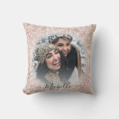 バラガーリー金ゴールドグリッター写真テンプレートスローピロ クッション (正面)