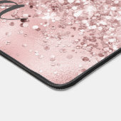 バラガーリー金ゴールドグリッター名前をカスタムするモノグラム デスクマット (コーナー)