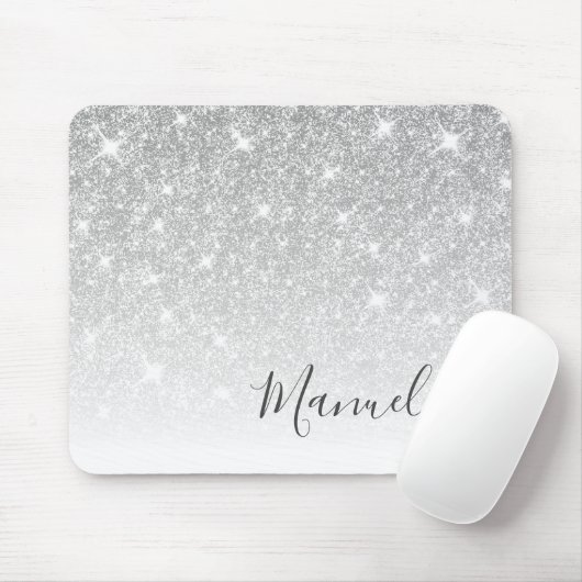 バラガーリー金ゴールドグリッター名前をカスタムするモノグラム マウスパッド (マウス)