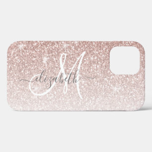 バラガーリー金ゴールドグリッターScript Monogram iPhone 12 Proケース