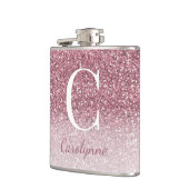 バラガーリー金ゴールドスパークルグラデーショングリッターモノグラム フラスク (左)