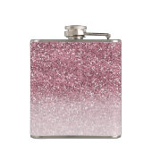 バラガーリー金ゴールドスパークルグラデーショングリッターモノグラム フラスク (裏面)