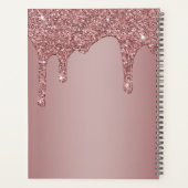 バラガーリー金ゴールドスパークルグリッタードリップスモノグラム プランナー手帳 (裏面)