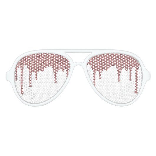 バラガーリー金ゴールドスパークルグリッタードリップス アビエーターサングラス (正面)