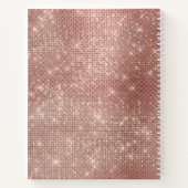 バラガーリー金ゴールドダイヤモンドグラムスパークルモノグラム名 ノートブック (裏面)