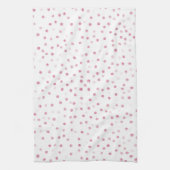 バラガーリー金ゴールドドット紙吹雪ホワイトデザイン キッチンタオル (縦)