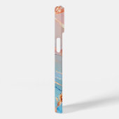 バラガーリー金ゴールドピンクアゲートクォーツスパークルモノグラム Case-Mate iPhoneケース (裏面 / 右)