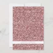 バラガーリー金ゴールドピンクグリッタースパークルキンセアニェラ 招待状 (裏面)