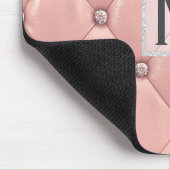 バラガーリー金ゴールドフェイクレザー│ダイヤモンドモノグラムの マウスパッド (コーナー)