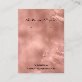 バラガーリー金ゴールドフェイク箔耳飾り 名刺