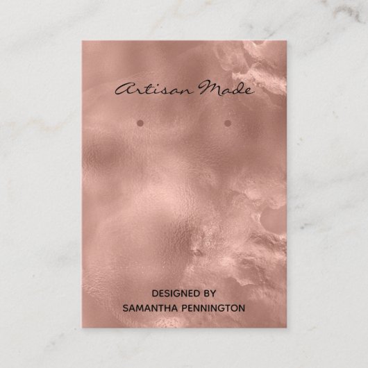 バラガーリー金ゴールドフェイク箔耳飾り 名刺 (正面)