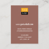 バラガーリー金ゴールドフェイク箔耳飾り 名刺 (裏面)