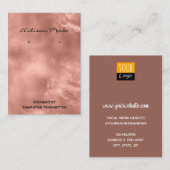 バラガーリー金ゴールドフェイク箔耳飾り 名刺 (正面/裏面)