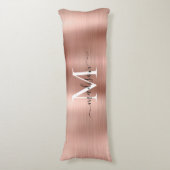 バラガーリー金ゴールドブラシ仕上げ金属モノグラムスクリプト名 ボディピロー (正面縦)