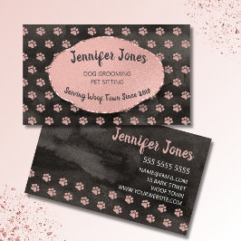 バラガーリー金ゴールドポープリントドッググルーミング 名刺