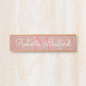 バラガーリー金ゴールドモノグラムのドアサイン サインプレート (正面)