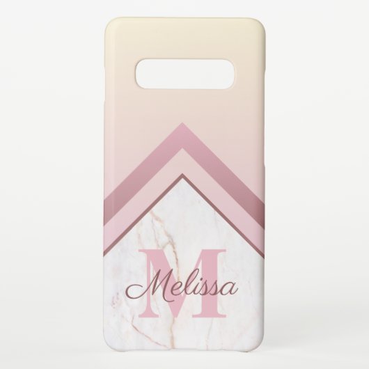 バラガーリー金ゴールドモノグラム幾何大理石 iPhone 16ケース (裏面)