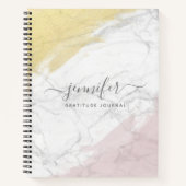 バラガーリー金ゴールドモパーソナライズされたノグラム ノートブック (正面)