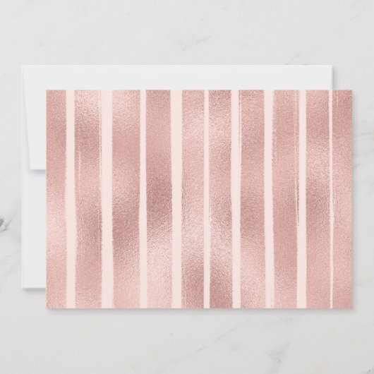 バラガーリー金ゴールドユニコーンウォーターカラーバラ誕生日 招待状 (裏面)