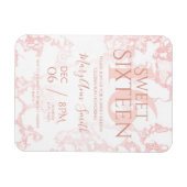 バラガーリー金ゴールド大理石グリッターSweet sixteen マグネット (横)