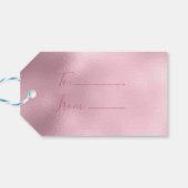 バラガーリー金ゴールド大理石ユニコーントナカイ雪の結晶 ギフトタグ (裏面横)