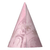 バラガーリー金ゴールド大理石ユニコーントナカイ雪の結晶 パーティーハット (裏面)