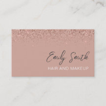 バラガーリー金ゴールド赤面ピンクグリッター名刺