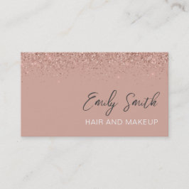 バラガーリー金ゴールド赤面ピンクグリッター名刺 名刺