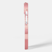 バラガーリー金ゴールド赤面ピンクフローラスパークル名 Case-Mate iPhoneケース (裏面 / 左)