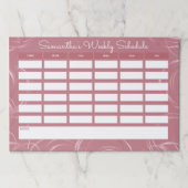 バラガーリー金ゴールド週刊学校日程 ペーパーパッド (正面)