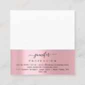 バラキスLIPSメイクアップアーティストホワイトガーリー スクエア名刺 (裏面)