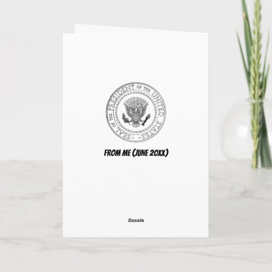 バラクおもしろいオバマ誕生日 カード (裏面)