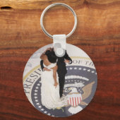 バラクとミシェル・オバマ キーホルダー (正面)