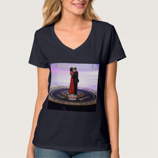バラクとミシェル・オバマ Tシャツ (正面)