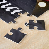 バラクのオバマがサンタハットクリスマスに ジグソーパズル (側面)