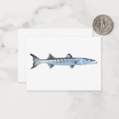 バラクエレガントダ魚メモカード ノートカード (正面/裏面インサイチュ)